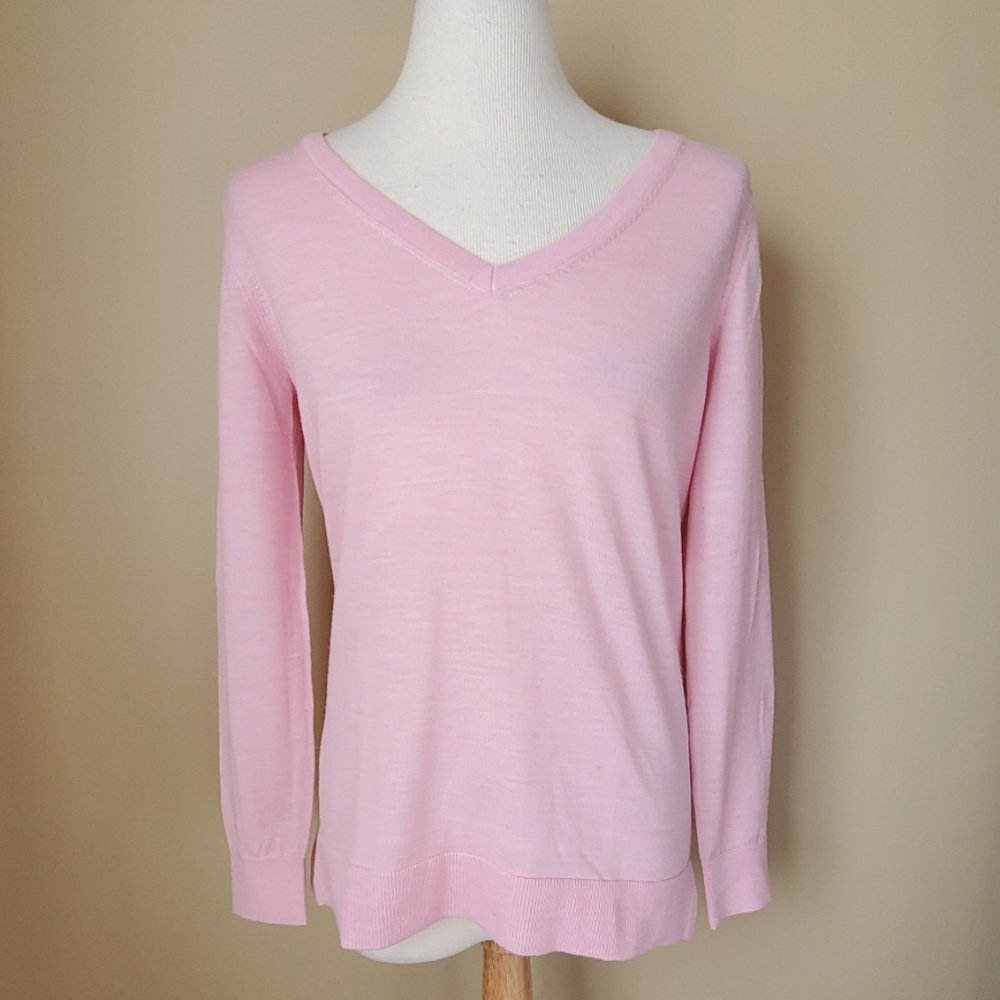 Banana Republic pink V-neck sweater